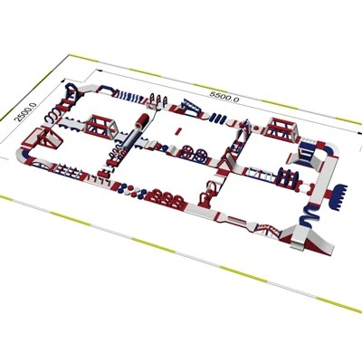 Plutajući park na naduvavanje Plutajući otok na naduvavanje 50x25m